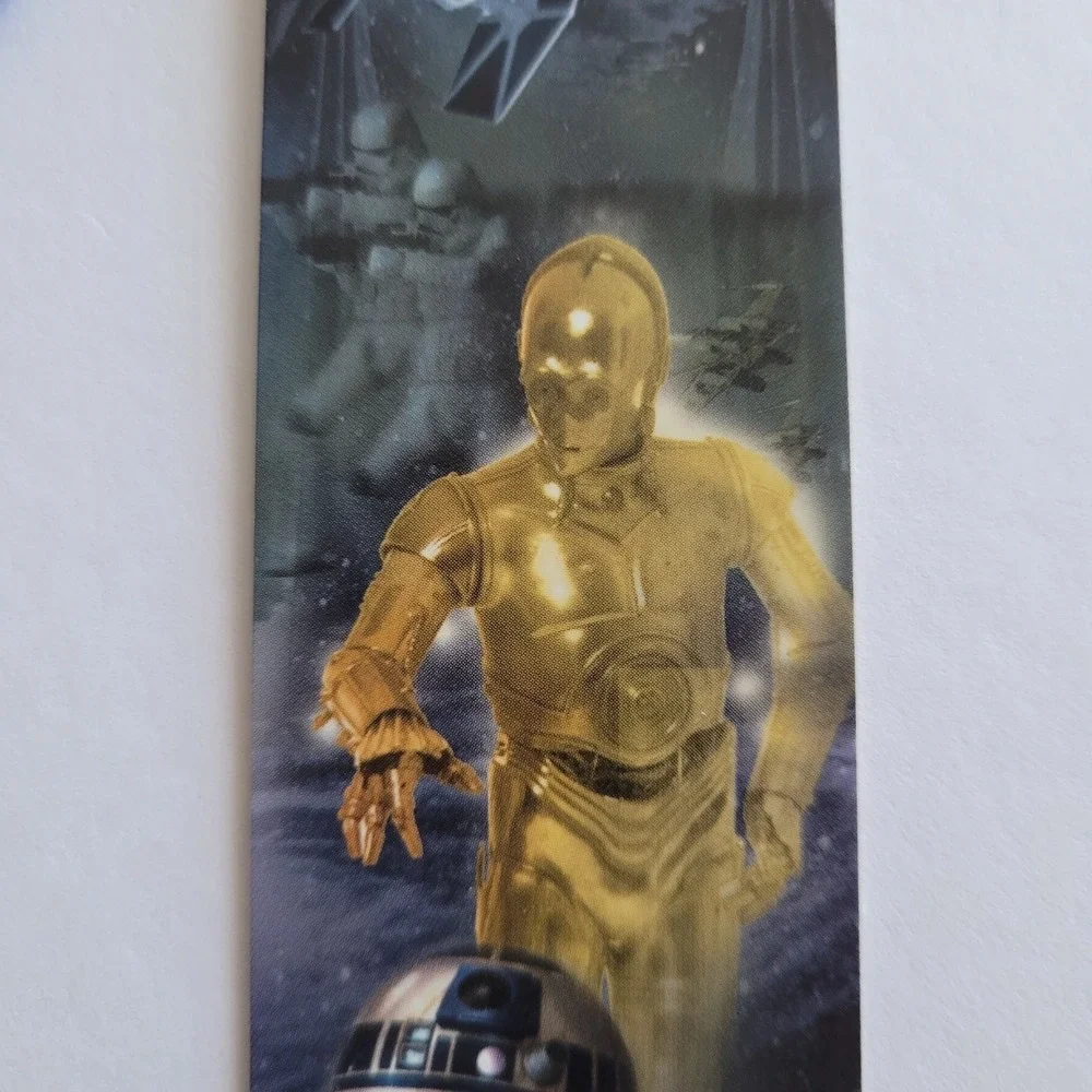 Vintage Y2K Star Wars Bookmark Droids C-3PO R2-D2 00/2002 Yarn Tassel CEBM-2130X